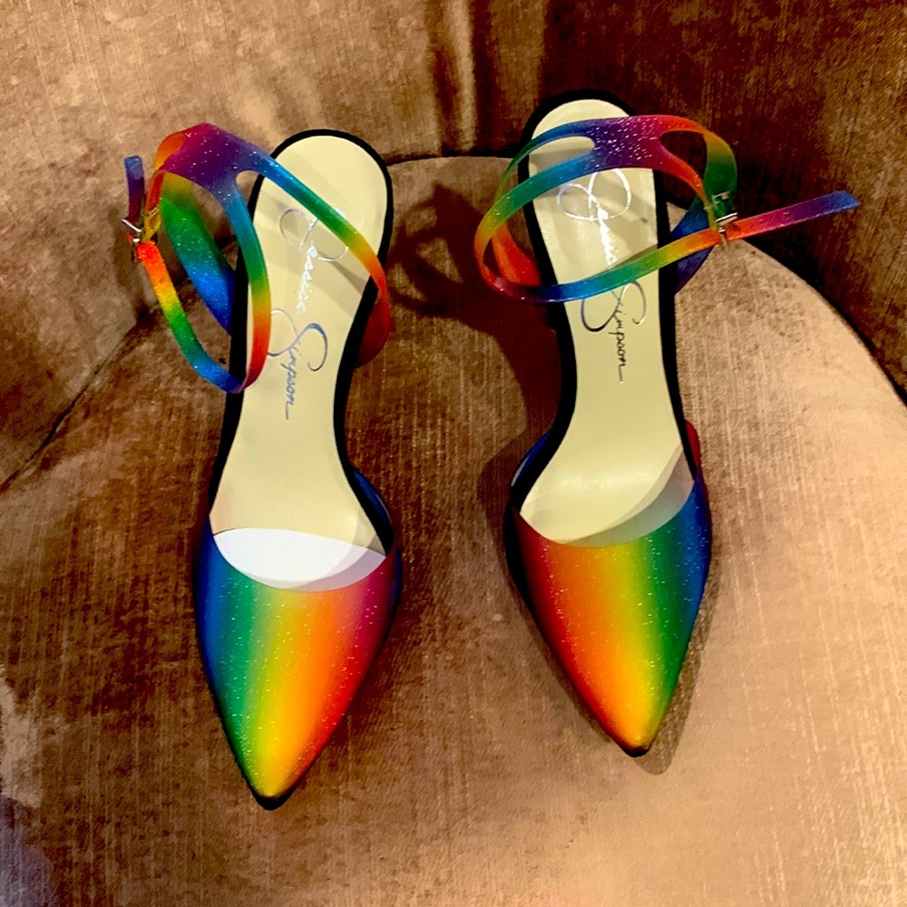 Rainbow Jessica Simpson Heels